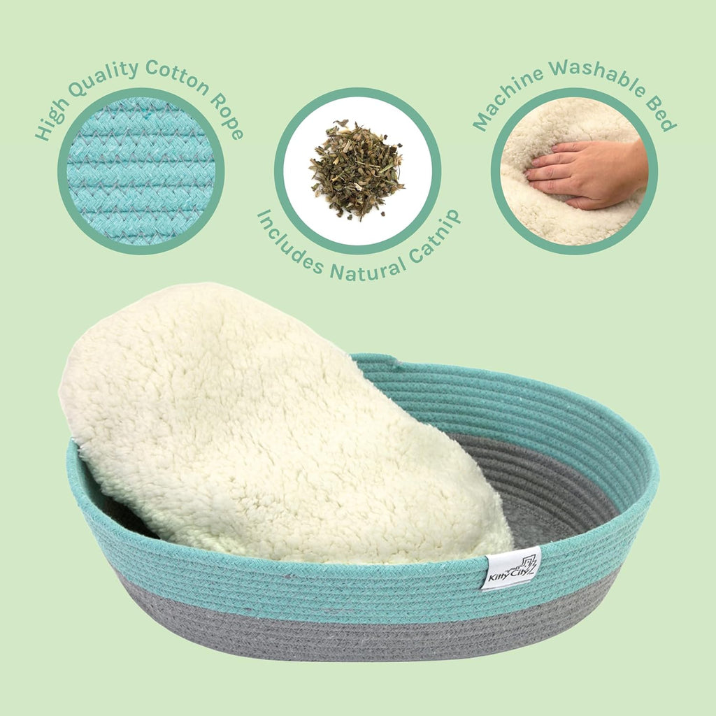 Cat Bed, Cotton, 14"W X 19"L X 5"H