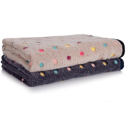 Luxmo 2 Pack Blanket Pet Blanket, Small, Gray